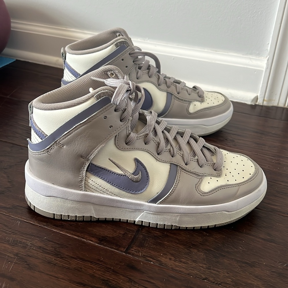 Nike Dunk High Rebel Up Iron Purple Grey White Shoes DH3718-101 Womens Size 9